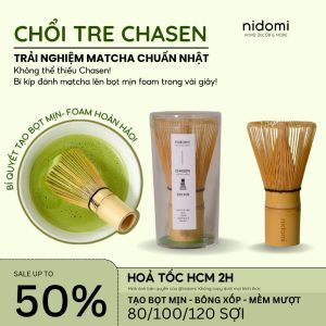 Chổi Chasen Đánh Matcha Cao Cấp Làm Bằng Tre Tự Nhiên