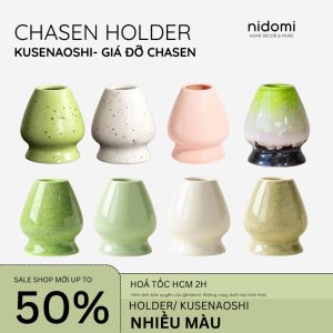 CHASEN HOLDER- Giá Đỡ Chổi Kusenaoshi-Holder Các Màu Bằng Gốm Dùng Giữ Form Chasen Bền Hơn